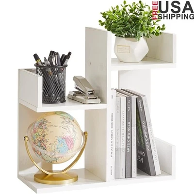 Organizador de mesa estante em forma de cacto 4 compartimentos pequena prateleira escritório armazenamento EUA - Imagem 1 de 4