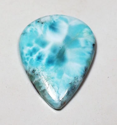 Piedra preciosa cabujón pera larimar azul diseñador natural 14 quilates 4x18x23 mm HR-354 Foto 1 de 4