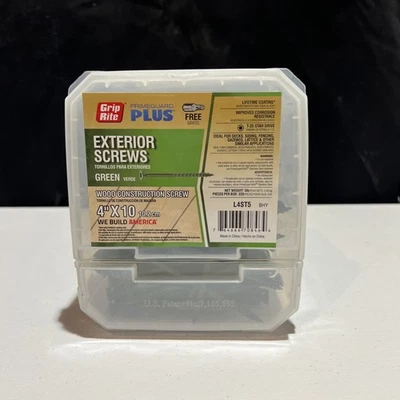 GRIP-RITE GripRite Green Deck / Exterior Screws 4” X 10. 5lb Box Star Drive T-25 (220 Pcs)