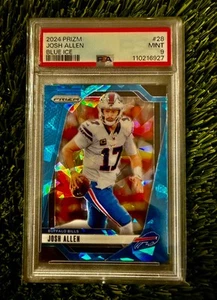 2024 PANINI PRIZM BLUE ICE #28 JOSH ALLEN 24/99 PSA 9 - Picture 1 of 2