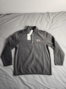 Kansas City Chiefs Tommy Bahama Fleece Jacket Mens Size Medium Charcoal Gray NWT - Picture 1 of 9