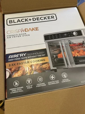 New BLACK And DECKER Crisp ’N Bake French Door Air Fryer Oven Combo 12-in-1 - Image 1 of 4