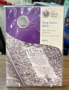 Royal Mint 2011 King James Bible 400th Celebration BUNC Sealed £2 Coin SU874 - Bild 1 von 14