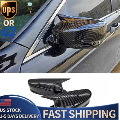 Cubierta de espejo retrovisor bocina exterior de fibra de carbono para Acura ILX 13-24 2 piezas9 Foto 1 de 4