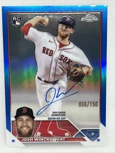 Josh Winckowski 2023 Topps Chrome Update Blue Refractor/150 Rookie Auto RC - Imagen 1 de 3
