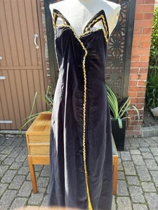 WOMENS PANTOMIME COSTUME BLACK & GOLD PANTO THEATRE THEATRICAL Wombergs - Picture 1 of 9