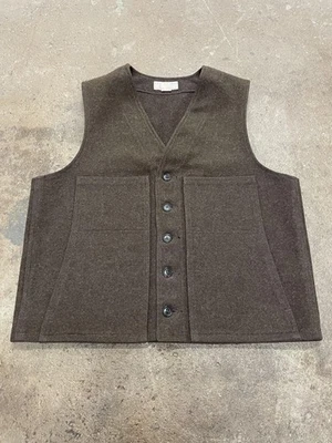 Filson Garments Vest Mens 44 Brown Wool Melton Button Pockets Made USA - Image 1 of 4