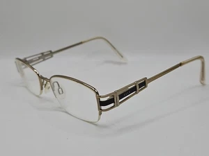 Montatura occhiali da vista Elle EL18779 metallo dorato con accento marrone 50-18-135 mezzo bordo - chic - Foto 1 di 7