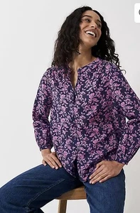 Brand New With Tags Crew Clothing Lyla Button Through Blouse Size 16 - Picture 1 of 5