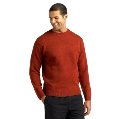 PENDLETON Mens SHETLAND WOOL Washable Crew Neck Pullover Sweater Sienna RED - Image 1 of 4