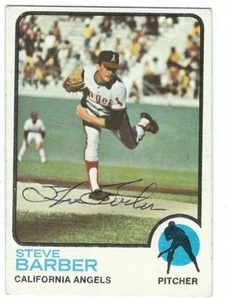 Autographed 1973 Topps STEVE BARBER California Angels Card #36 w/COA - Picture 1 of 1