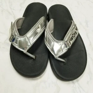 Sollbeam Womens Black and Silver Flip Flop Sandals Size 40 - Picture 1 of 12