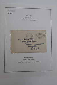 Canadá NPO 618 HMC SHIP hmcs Haida cubierta CARTA 1945 HALIFAX MARYLAND EE. UU. - Imagen 1 de 6