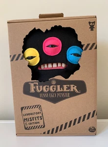 Fuggler Ugly Monster ANNOYED ALIEN Laboratory Misfits Black Plush Toy NIB - Picture 1 of 7