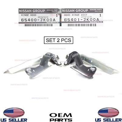Bisagras de capó originales izquierda+derecha ⭐OEM⭐juego de 2 piezas⭐ NISSAN INFINITI *Ver compatibilidad Foto 1 de 4