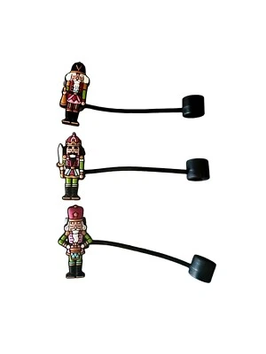 Straw Topper/Cover/Cap - Nutcracker - 3 Pcs -Tumbler - Fits Stanley Cups -