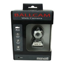USB 5 Megapixel Webcam Computer Camera Maxell Ball Connector PC Laptop Black