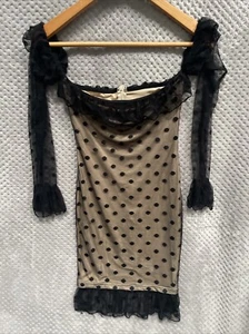 womens dress size uk small long sleeve lace detail - Picture 1 of 8