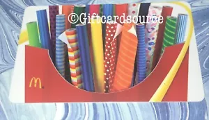 2010 MCDONALD'S WRAPPING PAPER GIFT CARD CANADA COLLECTIBLE RARE NO VALUE NEW - Picture 1 of 1