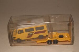 Wiking Mercedes ADAC Van & Tow Trailer 1:87 Scale Boxed