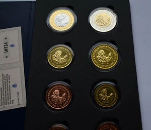 RARE VATICAN 2010 SET EURO COINS SPECIMEN PATTERN PROTOTYPE ESSAI PRE LIRA + BOX - Picture 1 of 9