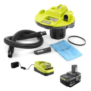 18V Cordless 5 Gallon Wet/Dry Vacuum Kit with Hose/Crevice Tool/Battery/Charger - Picture 1 of 9