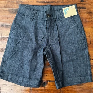 There A Bouts Chino Shorts Boys Size 10 Button Indigo Blue 7" Inseam New - Picture 1 of 6