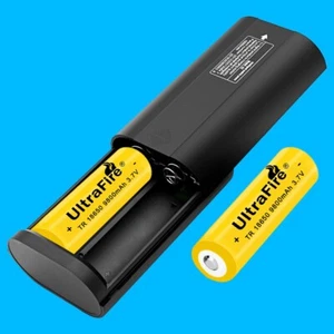 Heavy-Duty 2x 9800mAh Battery + High Quality 18650 Backup Battery Case for 18650 - Picture 1 of 7