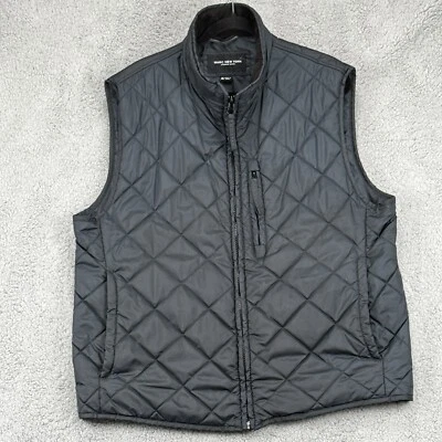 Marc New York Quilted Puffer Vest Mens XL Dark Blue Full Zip Pockets High Neck - Image 1 of 4