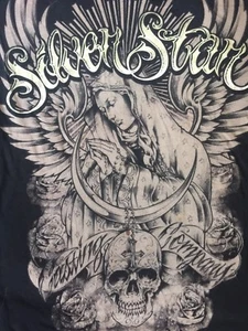 ORG.Silver Star Casting Company Devil & Angeles Laughing SKULL Men's V-Neck S - Picture 1 of 1