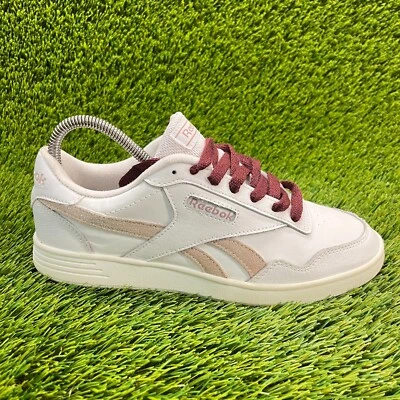 锐步 Club MEMT 女式 7.5 码白色紫色步行皮鞋运动鞋 — 第 1/4 张图片