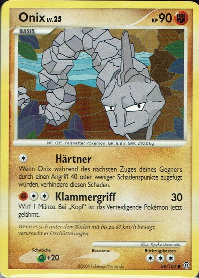Pokemon Karte Trading Card Game D&P Sturmtief Nr. 69/100 Onix - Bild 1 von 1
