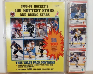 1990-91 SCORE HOCKEY'S 100 HOTTEST STARS & RISING STARS GRETZKY FACTORY SEALED - Picture 1 of 11