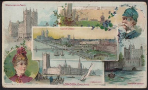 Arbuckle's Coffee View of London England VTG Trade Card #1 Westminster Abbey UK - Picture 1 of 2