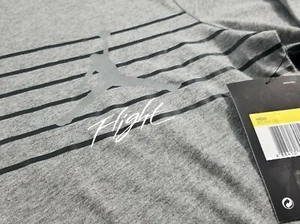 SZ SMALL 🆕🏀 Jordan Flight Lines T-Shirt Long Sleeve Men's Gray Gym BQ1443-091 - Picture 1 of 7