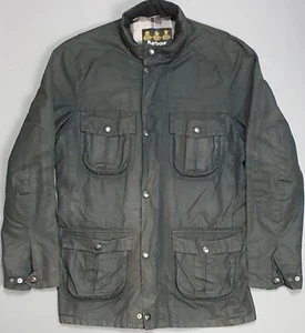 Barbour Corbridge Wachsjacke Herren Large schwarz Outdoor Utility Country Mantel - Bild 1 von 10