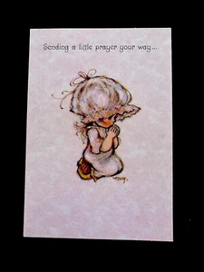 1 Tarjeta de Felicitación de Cumpleaños Mary Hamilton Lindo Ángel Arrodillado Para Una Oración De Colección - Imagen 1 de 3