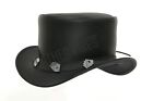 Top Hat-Playing Cards Leather hat Leather Top Hat, Gothic Top Hat,  Mens Top Hat