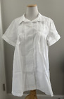 Women's Nurse Scrub Shirt Size 18 White Cotton Blend Uniflair New Old Stock