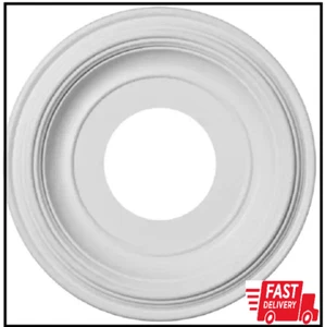 PVC Ceiling Medallion 1-1/8" P x 10" OD x 3-1/2" ID Fits Canopies up to 5 1/2" - Picture 1 of 3