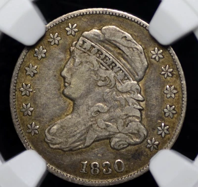 1830  CAPPED BUST DIME NGC VERY CHOICE VERY FINE 35 NICE, LIGHT COINSILVER GREY - Image 1 of 4