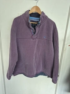 Cotton Traders Mens Quarter Zip Jumper Size 3xl Purple Preowned - Picture 1 of 9