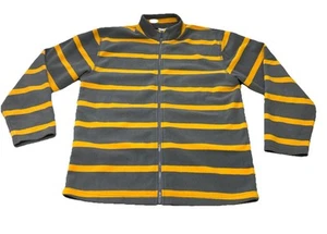 Crazy 8 Boys Grey & Yellow Striped Fleece Jacket Size 14 Zip up - Picture 1 of 6
