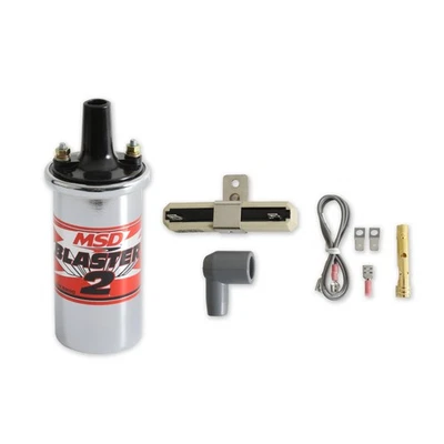 8200MSD MSD Ignition Coil - Blaster 2 Series - Ballast Resistor - Chrome - Image 1 of 4