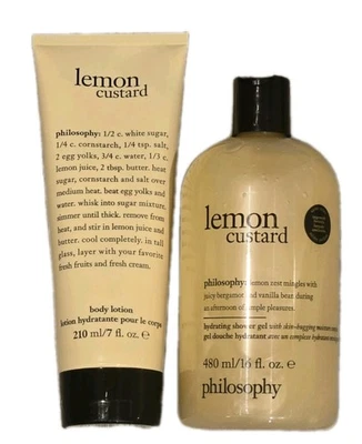 PHILOSOPHY GEL DE DUCHA CREMA DE LIMÓN 16 FL OZ Y LOCIÓN CORPORAL 7 FL OZ NUEVO ENVÍO GRATUITO Foto 1 de 2