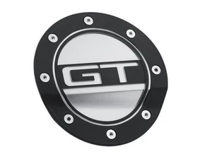 FR3Z-6640526-GB Drake Muscle Cars Fuel Door Comp Series Matte Black With Silver - Imagen 1 de 1
