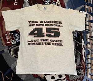 Vintage Starter Michael Jordan Shirt 45 Large USA 90s Game Remains The Same MLB - Picture 1 of 13