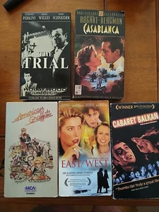 VHS VCR Video Cassette Tape Bundle #8: 5 Foreigns, Classics & Old B&W Films - Picture 1 of 2