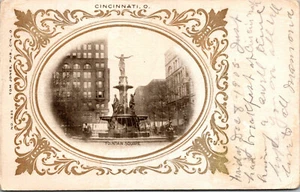 Vtg 1905 Fountain Square Cincinnati Ohio OH Postcard - Picture 1 of 2