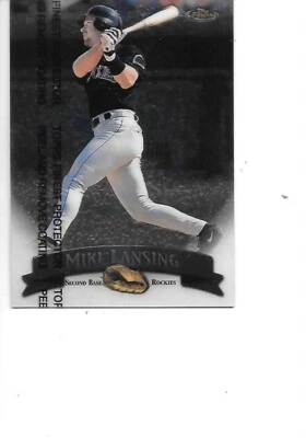 Mike Lansing 1998 Topps Finest Baseball Card #153 Colorado Rockies - Image 1 of 2